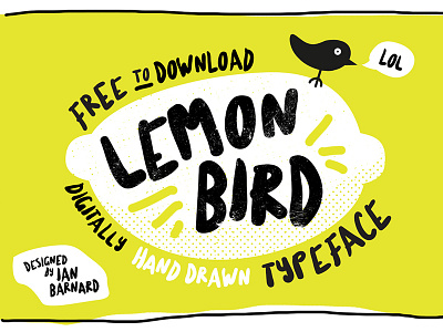 Lemon Bird Typeface calligraphy download font free lettering typeface typography