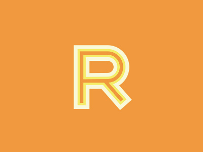 R alphabet design illustration r thick strokes type typography vector