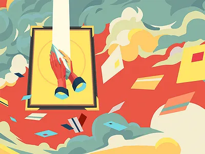 praise_the_gold currency editorial illustration longiy money