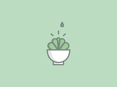June 4: Succulent 365cons daily icon diary icon leaves plant succulent water