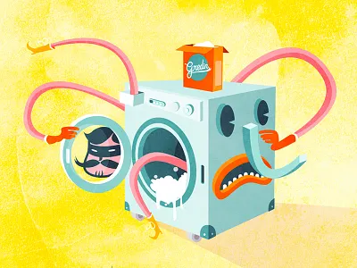 Washing machine laundry scare soap washing machine