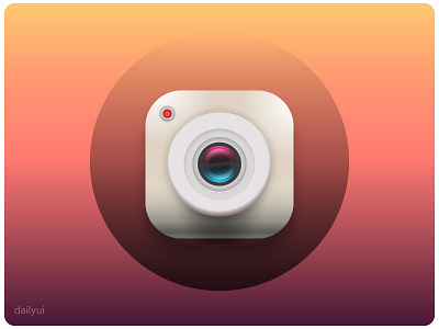 Daily UI - Camera App Icon app camera capture colours gradients icon iphone lens