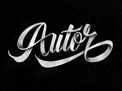 Autor autor lettering texture