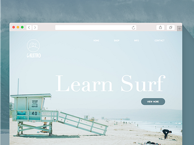 Website blue clear design light photography sea simple surf typography viewer webdesign website