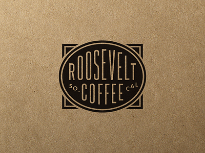 Roosevelt Coffee Logo A badge bold branding coffee logo seal simple