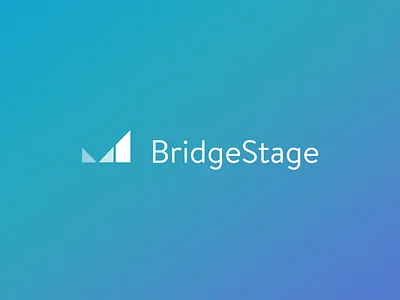 BridgeStage Logo Concept accounting branding brandon bridge capital finance gradient graph invoice logo minimal startup