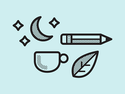 Things & Stuff dots halftone illustration lines pattern vector