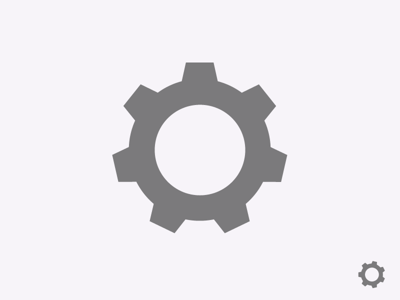 Example of Settings Icon