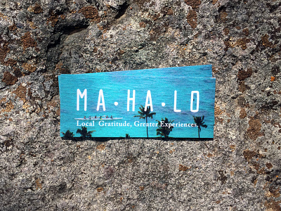 ma·ha·lo - Business Cards beach booking brand logo mahalo moo photo travel