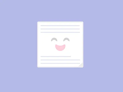 Friendly Note empty state illustration note post it