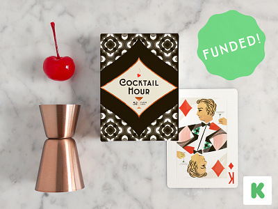 ENDS TONIGHT! cocktail diamonds games illustration kickstarter king pattern playing cards