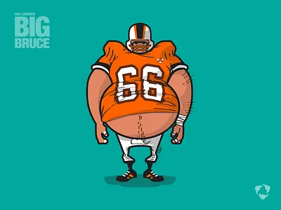 Big Bruce "Trading Card" american coherent drawing football hudl illustration player sketch team teamwork