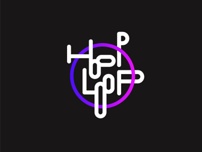 HoopLoop logotype black identity logo