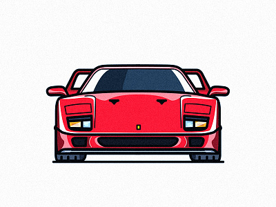 Ferrari F40 car f40 ferrari illustration supercar