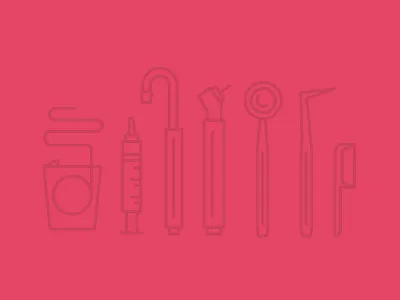 Plaque is Wack dental dentist icon illustration medical retro tools