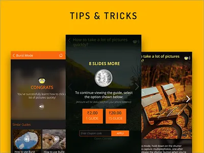 Payment Screens concept dark theme guides ios manual mobile app ui ux