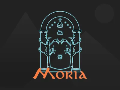 Doors of Durin doors of durin illustration lord of the rings mines of moria neon