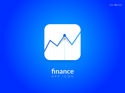 App Icon - Daily UI #005 app appicon blue daily dailyui finance graph icon ui white