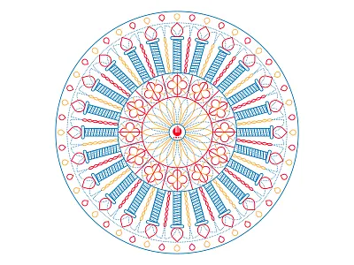 Mandala circle geometric illustration mandala t shirt tattoo vector