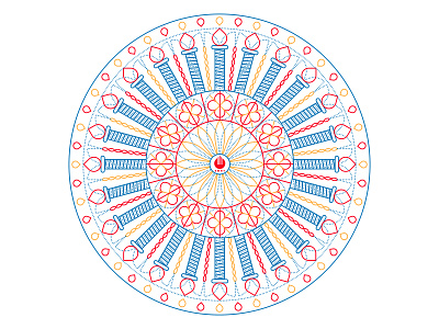 Mandala circle geometric illustration mandala t shirt tattoo vector