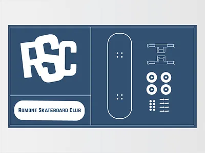 Romont Skateboard Club club illustrator logo skateboard
