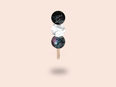 Icecream planets aquarelle art hover ice icecream illustration planets popscicle vector watercolor