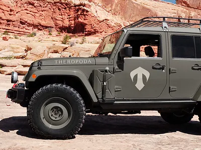 Theropoda - Branding arrow branding dinosaur expedition fossil lettering logo logotype monogram museum shield theropoda