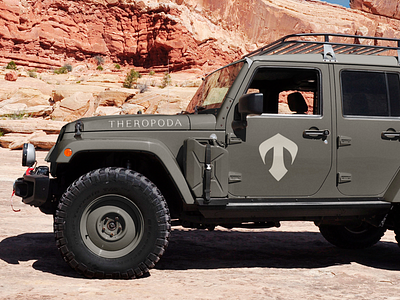 Theropoda - Branding arrow branding dinosaur expedition fossil lettering logo logotype monogram museum shield theropoda