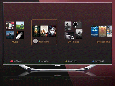 PLEX App app dark davidgor flinto lg plex remote sketch tv ui ux