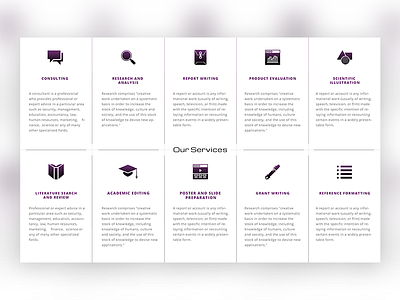 Consulting Services clean consulting corporate design flat list minimal modern science services ui writing