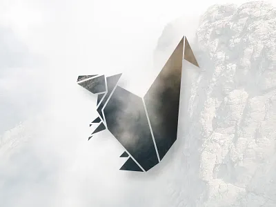 Origami Squirrel animal art color design forest graphic illustration logo mountain origami squirrel vector