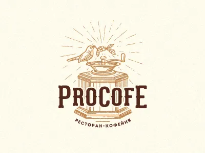 ProCofe coffee jkd jkdesign logo restaurant retro shop кофе кофейня логотип ресторан