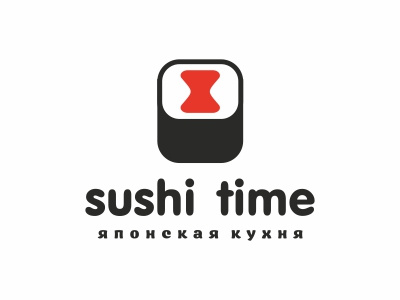 Sushi Time design food japanese logo rolls sushi time