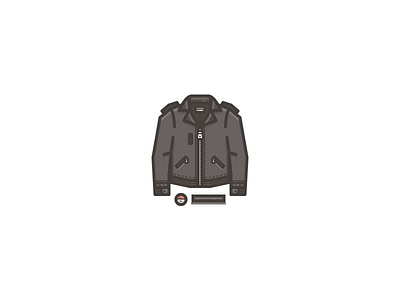 Biker Stuff biker comb hair gel illustration jacket leather leather jacket line rosek