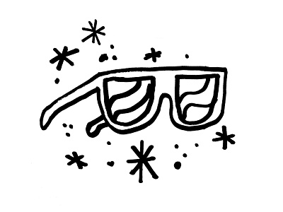 Bright Future cool daily doodle ink sketch sun glasses