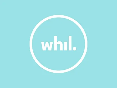 Whil. badge circle logo mark typography