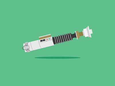 Luke's Saber flat design star wars vector