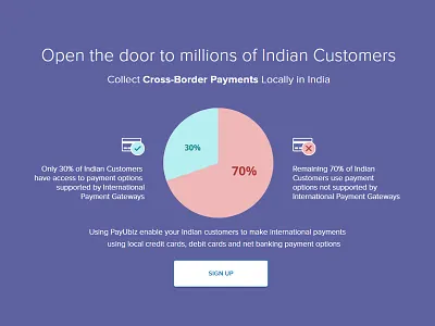 Landing Page 'Hero' section conversion hero infographic landing page pie chart