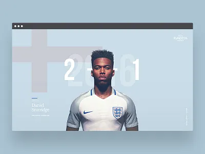 England vs Wales - Euro 2016 england euro football layout soccer typography ui ux wales web