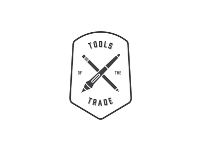 Tools Of The Trade badge design patch pen pencil stylus wacom