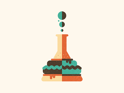 Burger Vial 7daystocreate bold burger chemistry geometric illustration vector vial