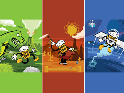 Big Chopp age character dinosaur flying illustration time travel time