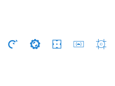 Cloud Computing Icons V.02 #2 box cog desktop network online protection speed strongbox systems