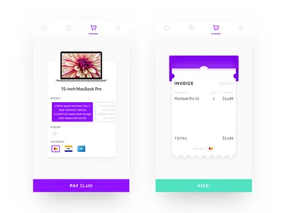 Invoice app checkout concept e commerce invoice ios mobile shop sketch ui