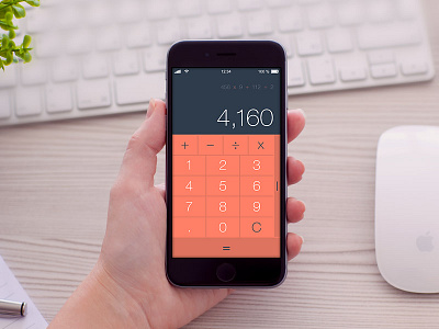 DailyUI Challenge 004: Calculator Redesign apple calculator dailyui minimal off canvas redesign simplified ui ux