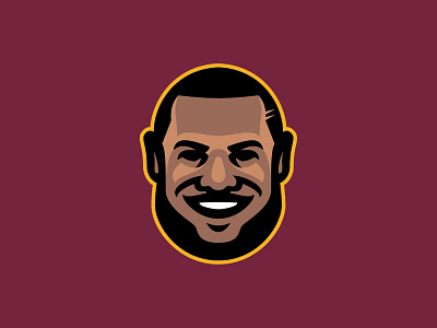 LeBron basketball face icon illustration lebron logo sports