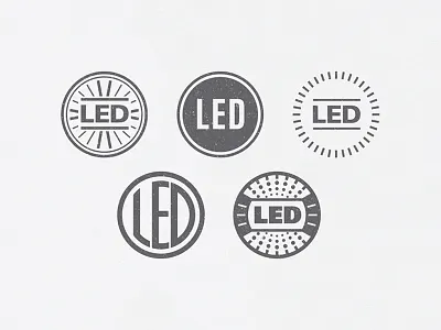 LEDeeeees badge circle icon light logo seal
