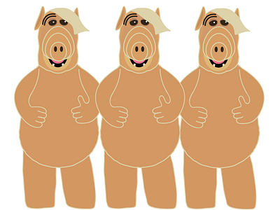 ALF MAN PARTY MAN alf alien celebrity illustration