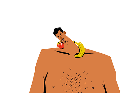 A banana apple man apple banana man photoshop sketch