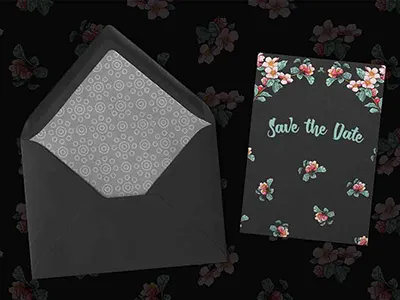 Apple Blossom RSVP apple blossom ink pattern rsvp vector watercolor wedding design